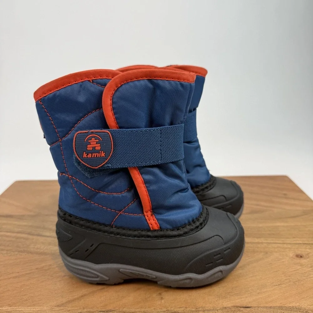 New Kids Kamik Snowbug 5 Insulated Faux Fur Lined Waterproof Snow Boots Size 7 C